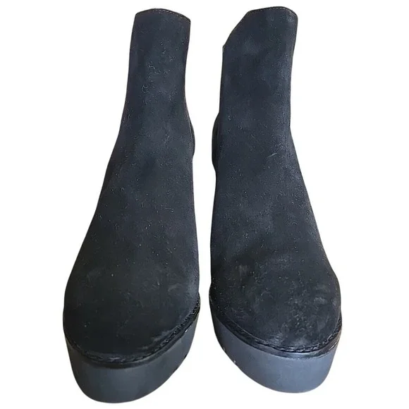 Kurt Geiger Black Suede Wedge Ankle‎ Boots Sz 9.5 Gently Used - Picture 2 of 6